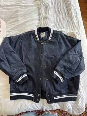 NWT Old Navy Denim Bomber Jacket